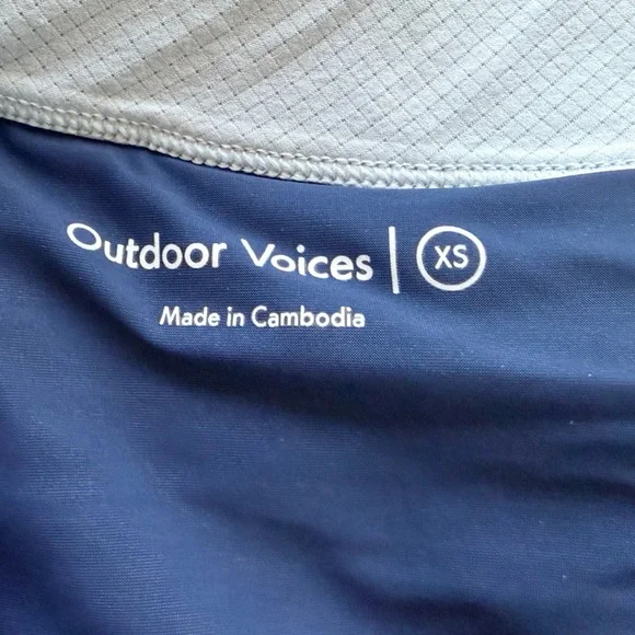 OV Ready Set Lined Running Shorts Pockets Blue Grey Print XS - Picture 4 of 8